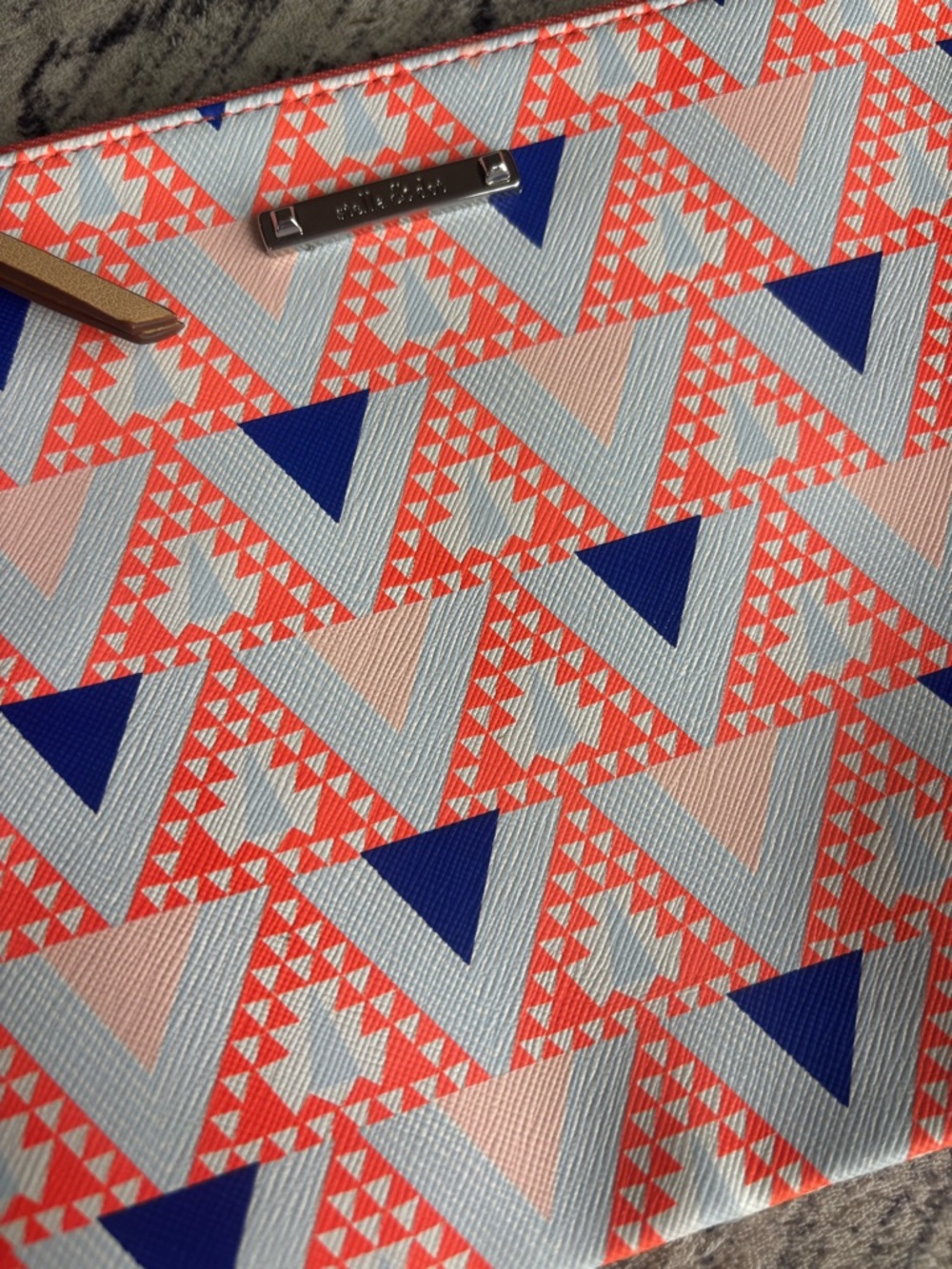Stella & Dot Geometric Print Neon Clutch Bag - Picture 9 of 9